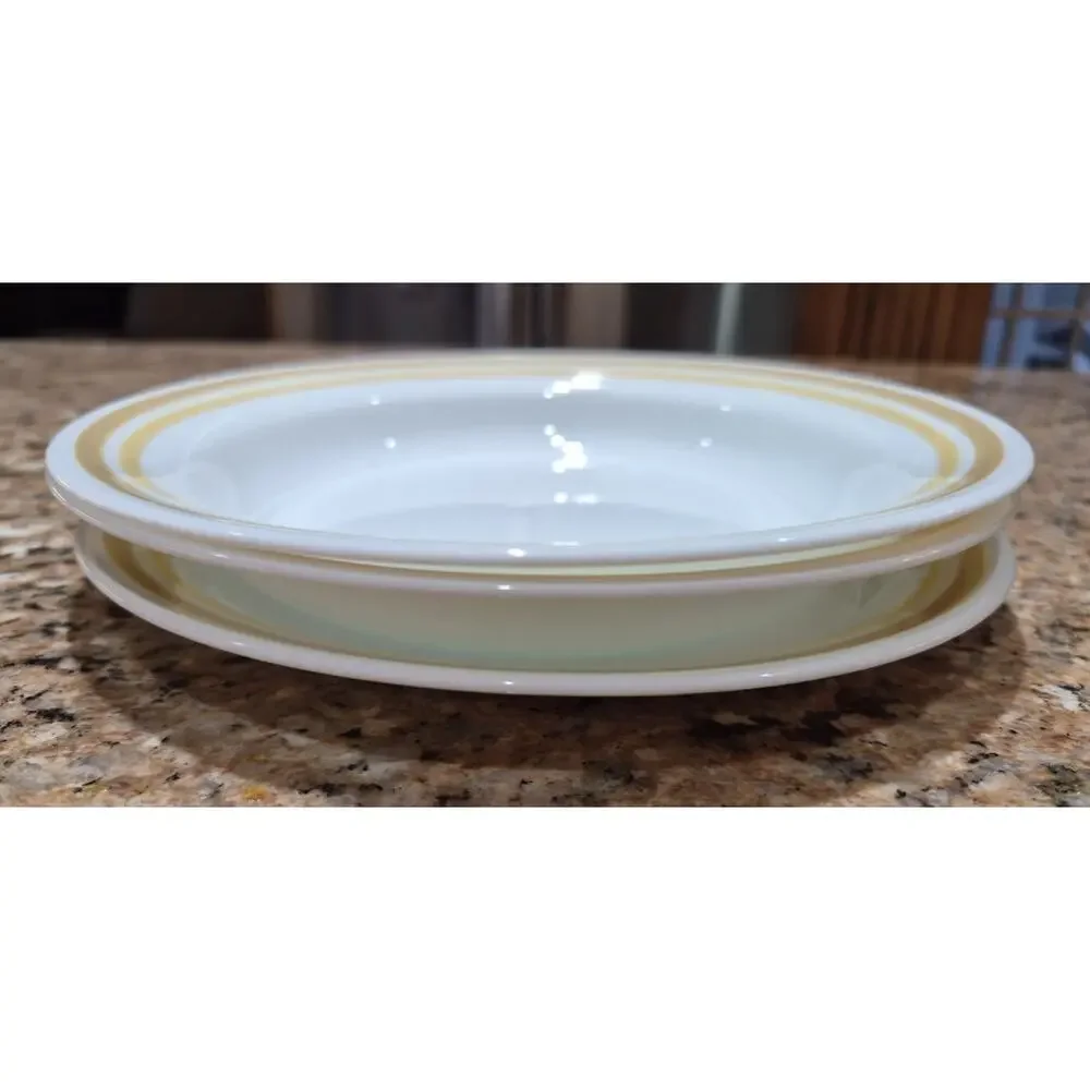 Corelle Citrus Dinnerware (2 Rimmed Bowls & 1 Luncheon Plate) Yellow